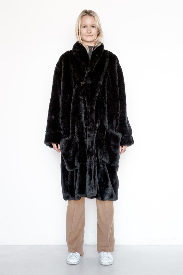 Assembly New York Faux Fur Full Robe Coat Assembly New York Faux Fur Full Robe Coat