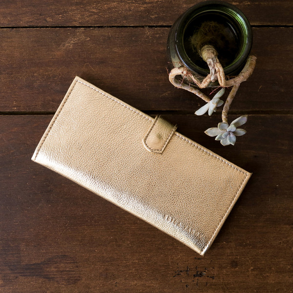Erica Tanov - Metallic Leather Long Wallet Erica Tanov - Metallic Leather Long Wallet