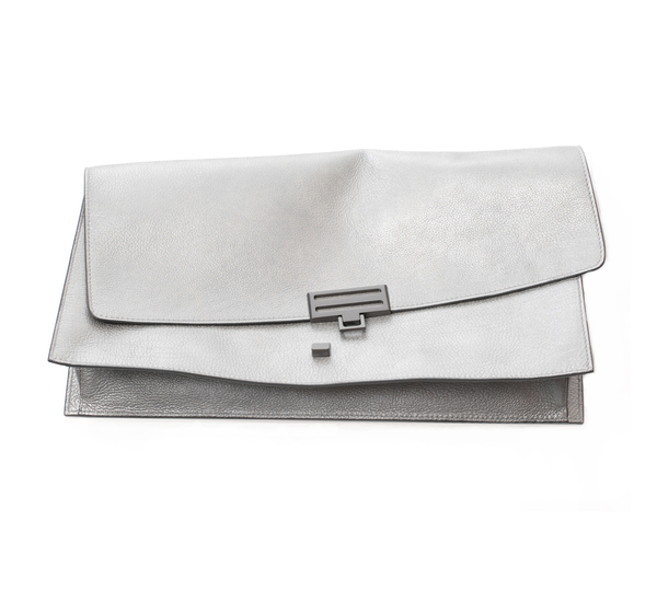 Vittorio D'Ottavio Silver Metallic Marlene Bag Vittorio D'Ottavio Silver Metallic Marlene Bag