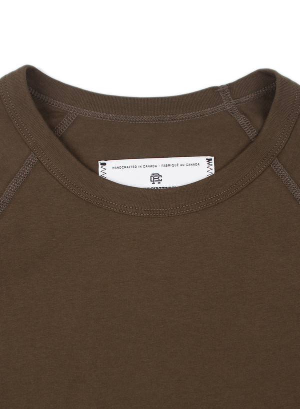 Reigning Champ Knit Cotton Jersey Raglan Tee Olive Reigning Champ Knit Cotton Jersey Raglan Tee Olive
