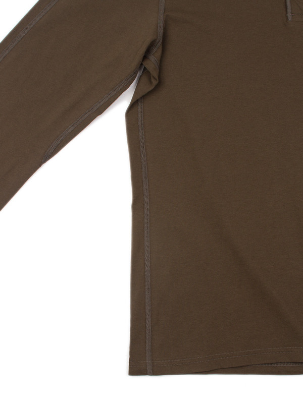 Reigning Champ Knit Ringspun Jersey Long Sleeve Henley Olive Reigning Champ Knit Ringspun Jersey Long Sleeve Henley Olive
