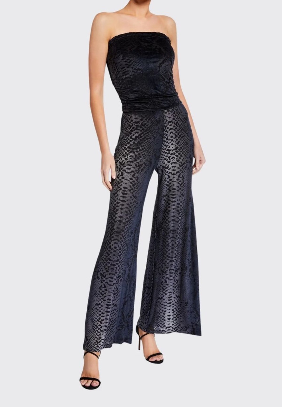 fitted wide leg jumpsuit