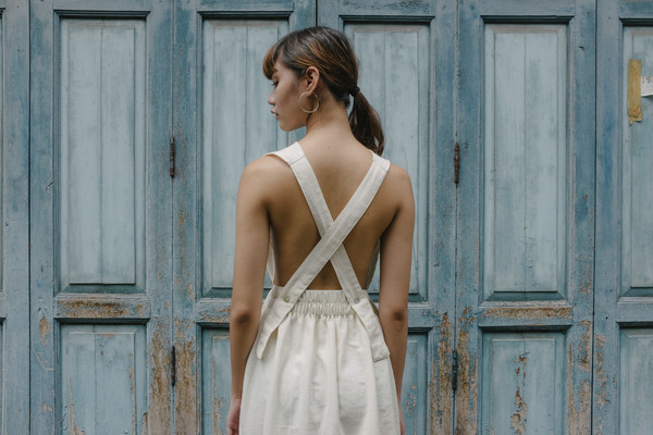 Seeker Studios Convertible Overall Dress - Natural Seeker Studios Convertible Overall Dress - Natural