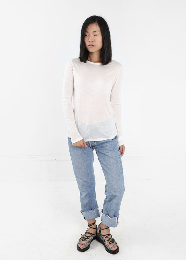 Baserange Off White Long Sleeve Tee Baserange Off White Long Sleeve Tee