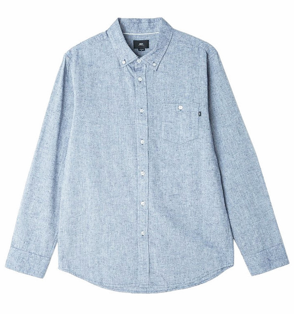 Men's Obey Holden Speckled Chambray Shirt Men's Obey Holden Speckled Chambray Shirt