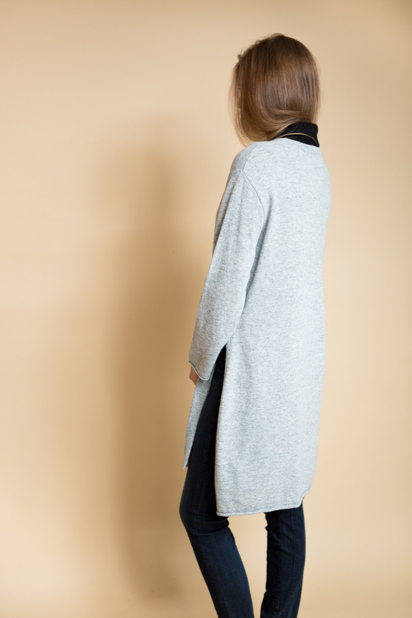 Achro Side Slit Long Sweater / Heather Gray Achro Side Slit Long Sweater / Heather Gray