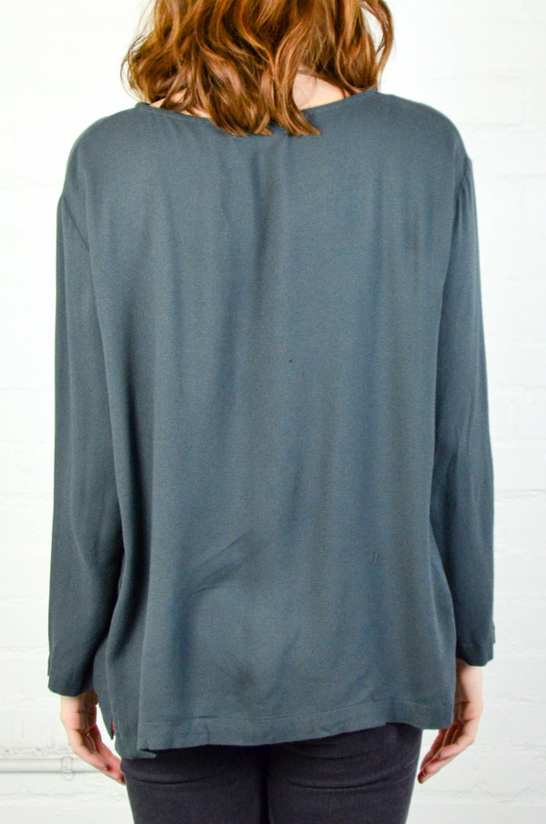 Black Crane Dark Shadow Long Slit Top Black Crane Dark Shadow Long Slit Top