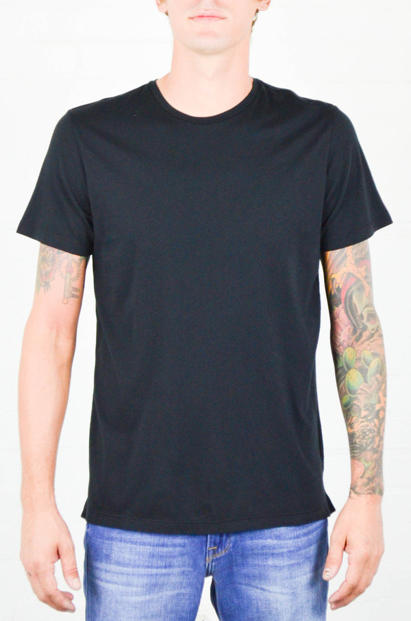 Men's FRAME Denim FRAME Black Classic Crew Neck Tee Men's FRAME Denim FRAME Black Classic Crew Neck Tee