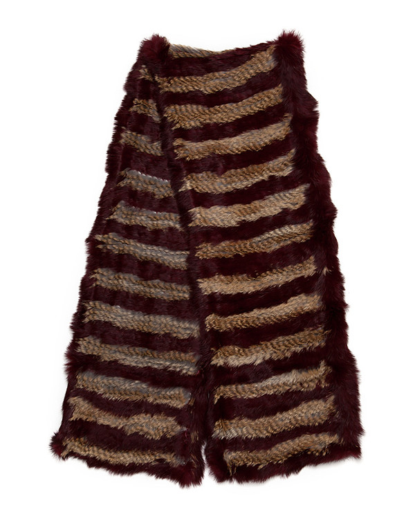 C/FAN WALDO SCARF BLOOD RED/TAN C/FAN WALDO SCARF BLOOD RED/TAN