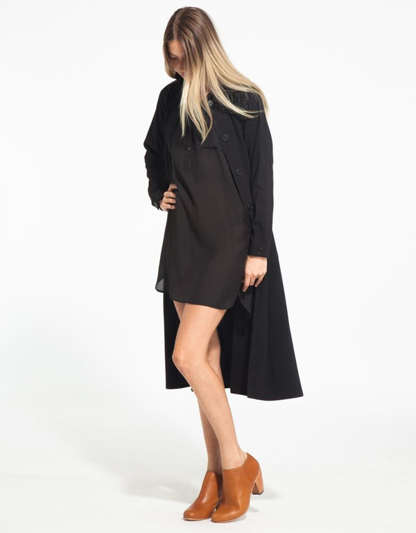 H. FREDRIKSSON BLACK SILK HIRO DRESS H. FREDRIKSSON BLACK SILK HIRO DRESS