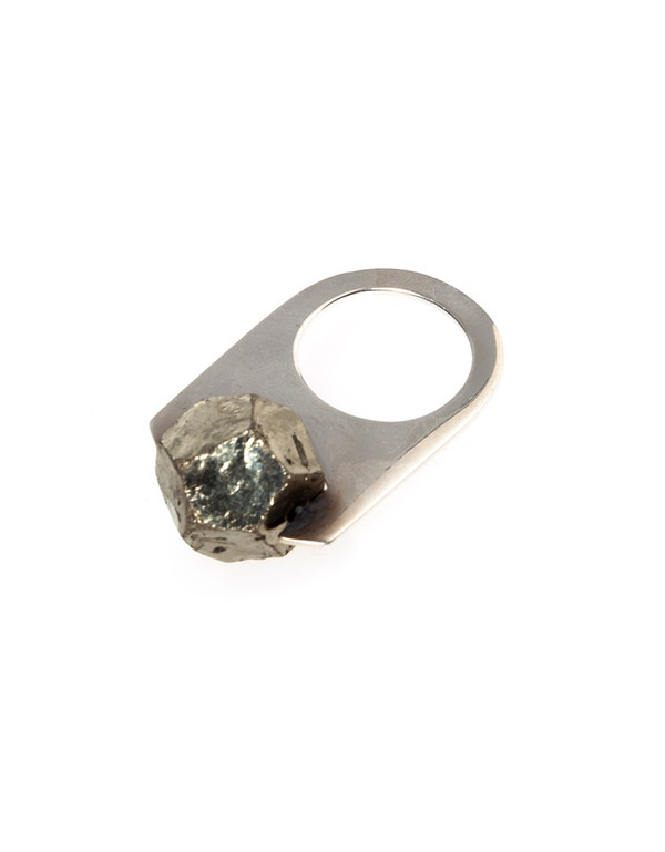 VIBE HARSLOF SILVER RING WITH PYRITE VIBE HARSLOF SILVER RING WITH PYRITE