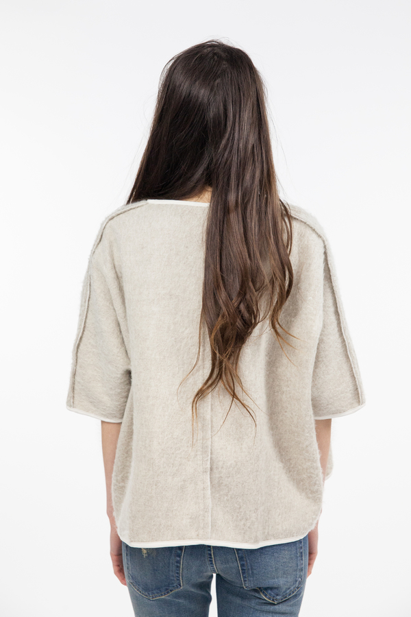 Objects Without Meaning Pullover Poncho - Oatmeal Objects Without Meaning Pullover Poncho - Oatmeal