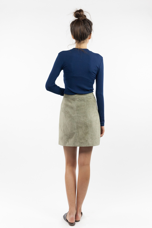 just female Fer Zip Skirt - Litchen Green just female Fer Zip Skirt - Litchen Green