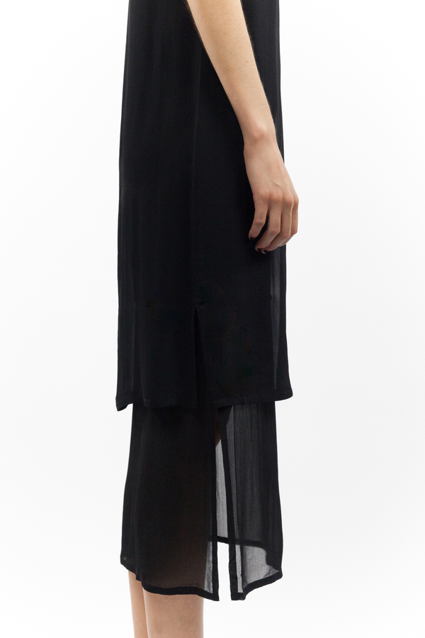 7115 by Szeki Sleeveless Layered Dress - Black 7115 by Szeki Sleeveless Layered Dress - Black