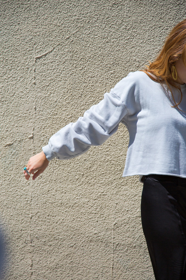 lacausa cropped raw pullover lacausa cropped raw pullover