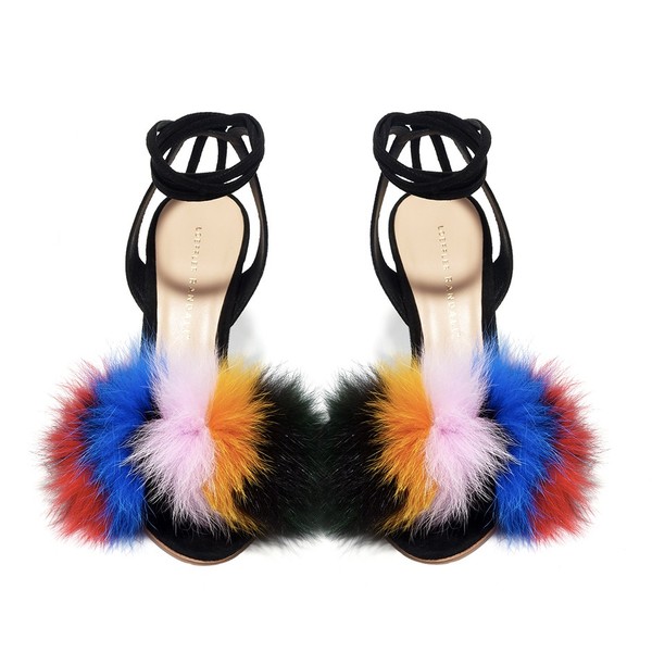 LOEFFLER RANDALL Nicolette Fur Sandal LOEFFLER RANDALL Nicolette Fur Sandal