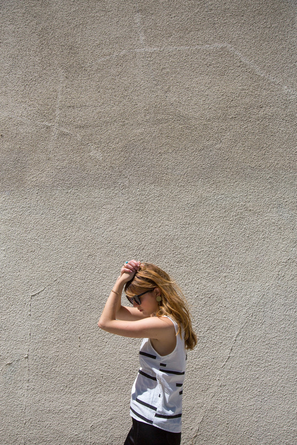 Uzi NYC uzi broken stripe tank Uzi NYC uzi broken stripe tank