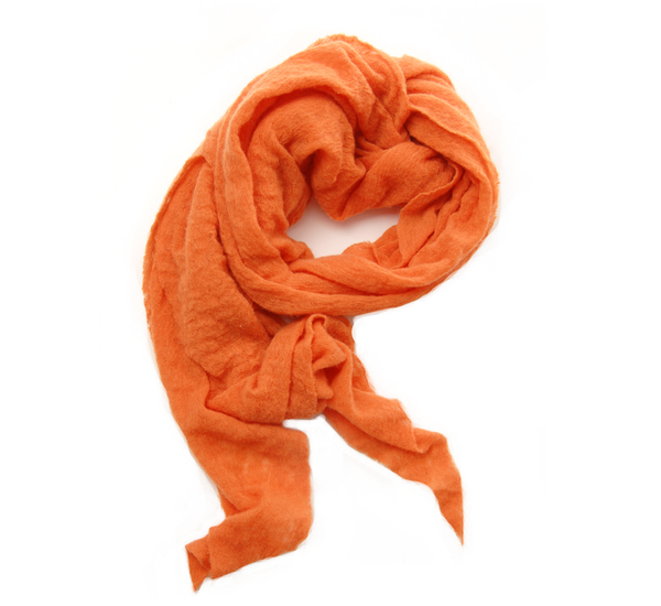 Unisex Botto Giuseppe Orange Diamond Shaped Cashmere Scarf by Botto Giuseppe Unisex Botto Giuseppe Orange Diamond Shaped Cashmere Scarf by Botto Giuseppe