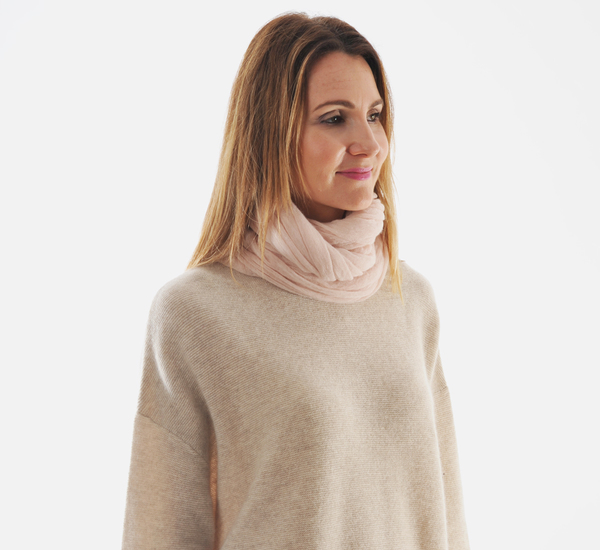 Botto Giuseppe Thick Blush Cashmere Tube Scarf Botto Giuseppe Thick Blush Cashmere Tube Scarf