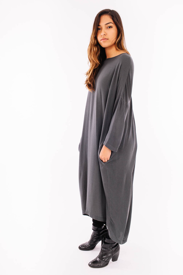 Black Crane Pleated Cocoon Dress (Dark Shadow) Black Crane Pleated Cocoon Dress (Dark Shadow)