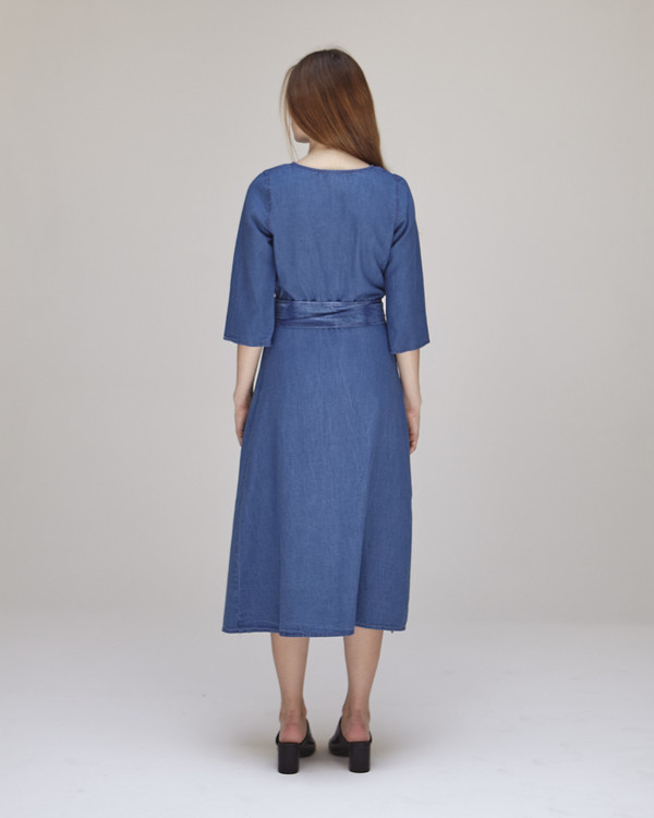 Caron Callahan Hester Dress in Indigo Caron Callahan Hester Dress in Indigo