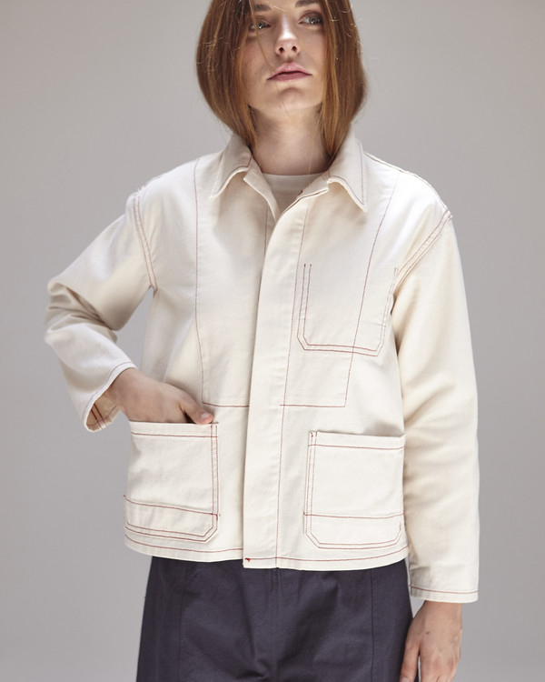 Caron Callahan Krasner Jacket in Ivory Caron Callahan Krasner Jacket in Ivory