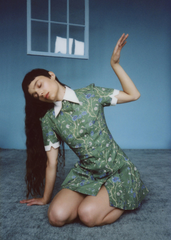 Samantha Pleet Wallflower Dress - Green Wallpaper Samantha Pleet Wallflower Dress - Green Wallpaper