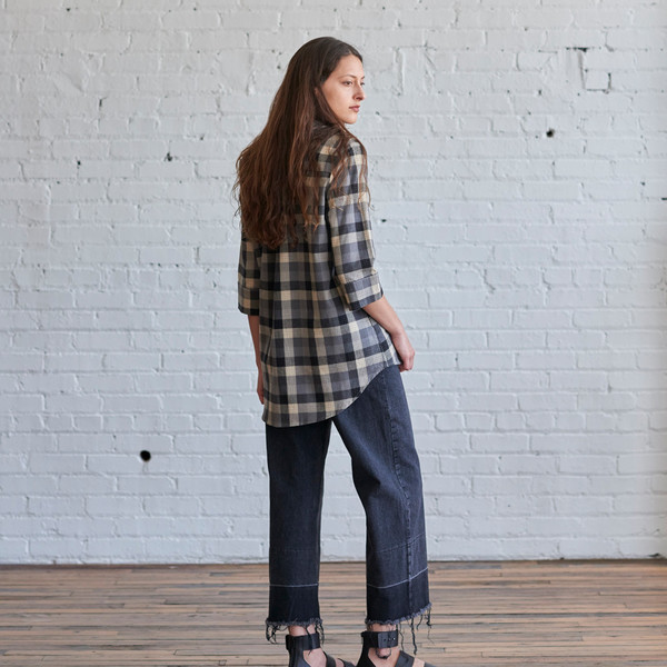Language of the Birds Nehru Tunic Plaid Language of the Birds Nehru Tunic Plaid