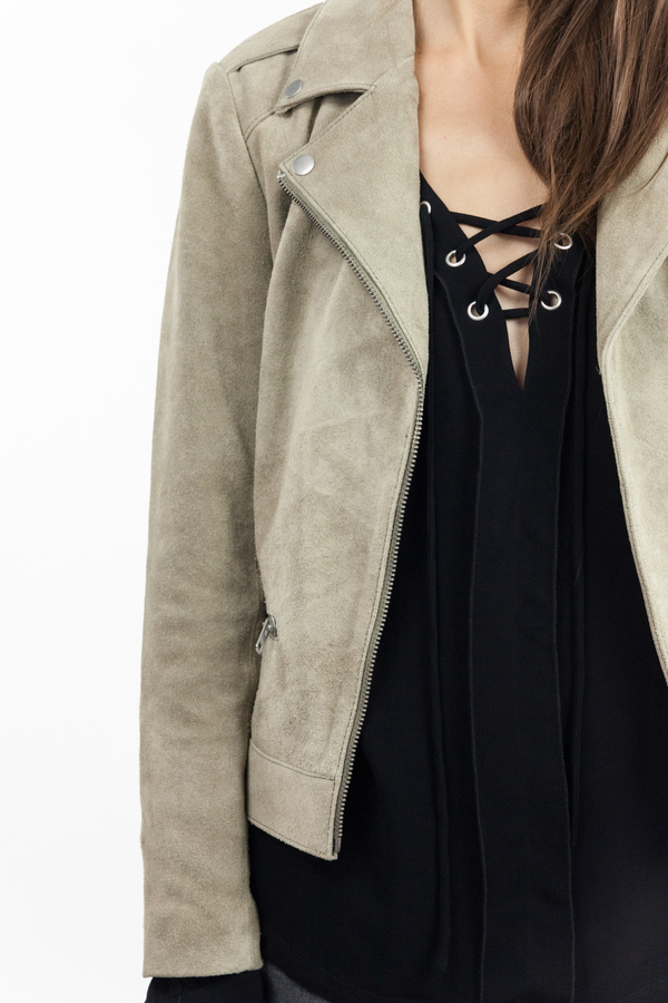just female Direct Suede Jacket - Litchen Green just female Direct Suede Jacket - Litchen Green