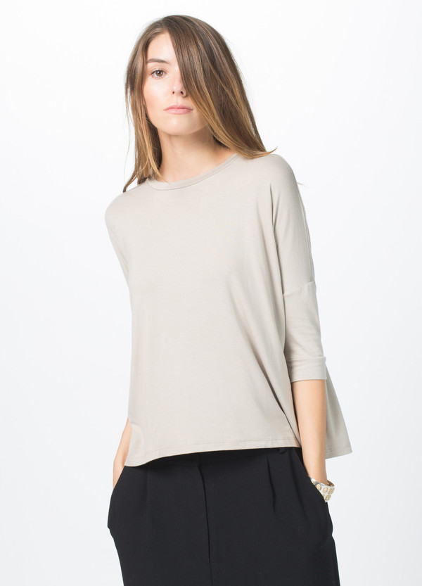 Organic by John Patrick Slim Sleeve Viscose Tee Organic by John Patrick Slim Sleeve Viscose Tee