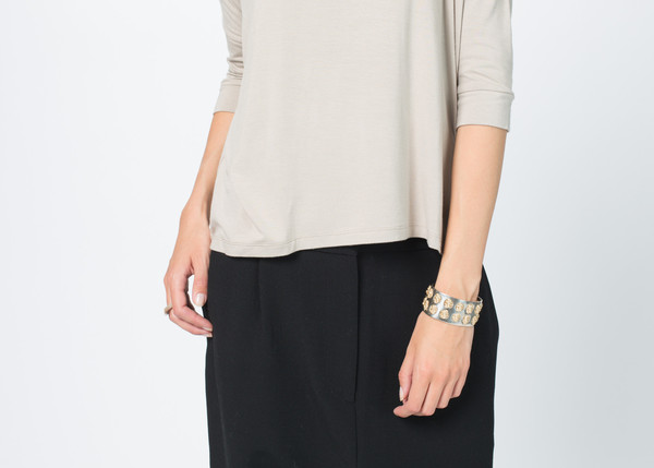 Organic by John Patrick Slim Sleeve Viscose Tee Organic by John Patrick Slim Sleeve Viscose Tee