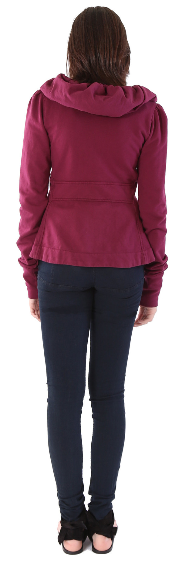 Prairie Underground Short Cloak Hoodie in Beet Prairie Underground Short Cloak Hoodie in Beet