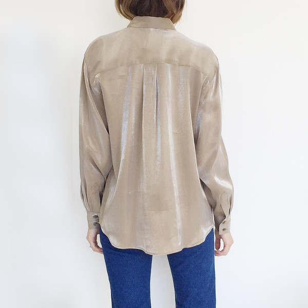 Johan Vintage Taupe Metallic Shirt Johan Vintage Taupe Metallic Shirt
