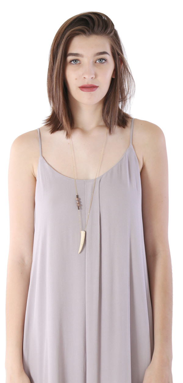 James and Jezebelle Antler & Mix Stones Necklace James and Jezebelle Antler & Mix Stones Necklace