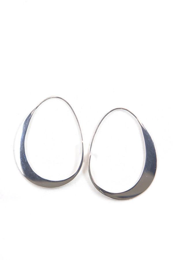 Emily Triplett Big moon earrings in silver Emily Triplett Big moon earrings in silver