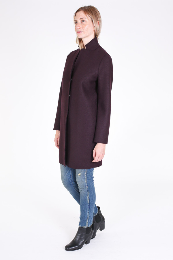 Harris Wharf London Cocoon coat in burgundi Harris Wharf London Cocoon coat in burgundi