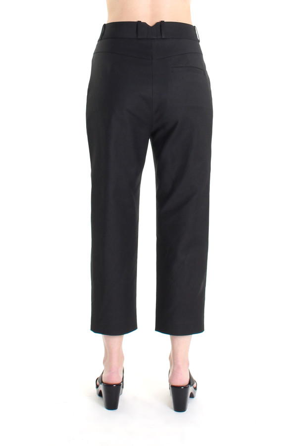 Steven Alan Cropped pleated trouser in black Steven Alan Cropped pleated trouser in black