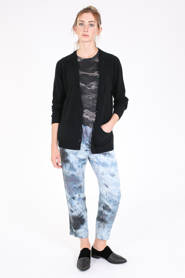 Raquel Allegra Deep v cardigan in black Raquel Allegra Deep v cardigan in black