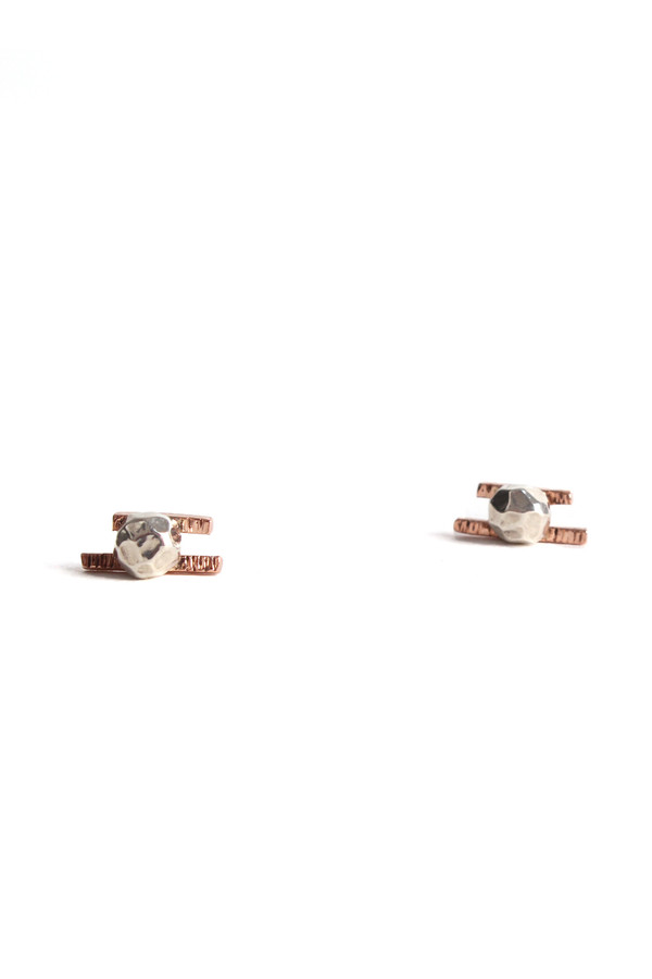 Emily Triplett Lux earrings in rose gold/silver Emily Triplett Lux earrings in rose gold/silver