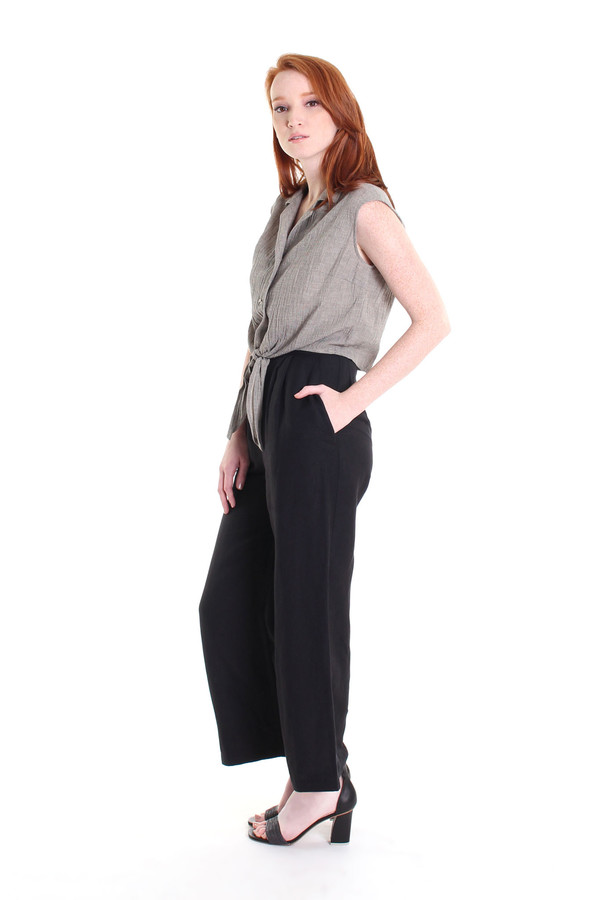 Obakki Madras blouse in sand Obakki Madras blouse in sand