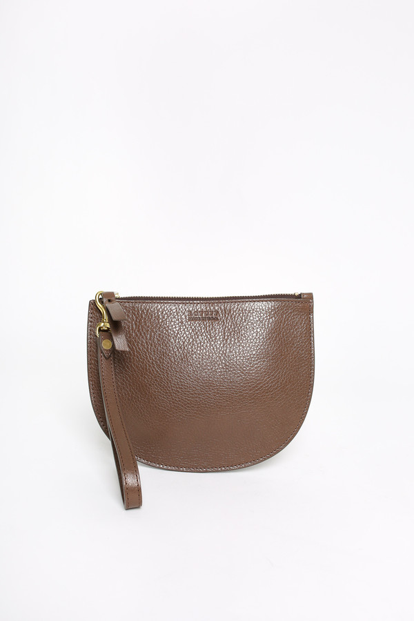 Lotuff Round pouch wristlet in clay Lotuff Round pouch wristlet in clay