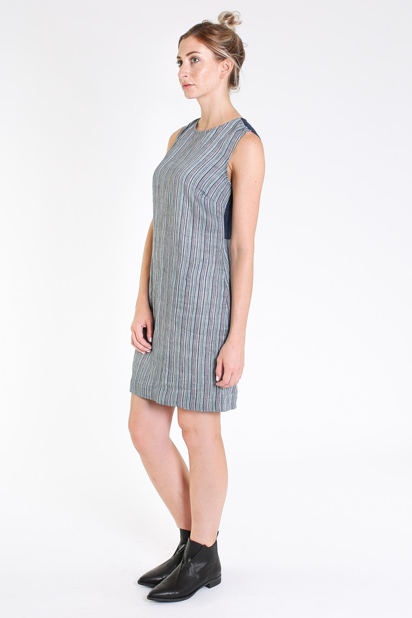 Nuthatch Shift dress in blue combo stripe Nuthatch Shift dress in blue combo stripe
