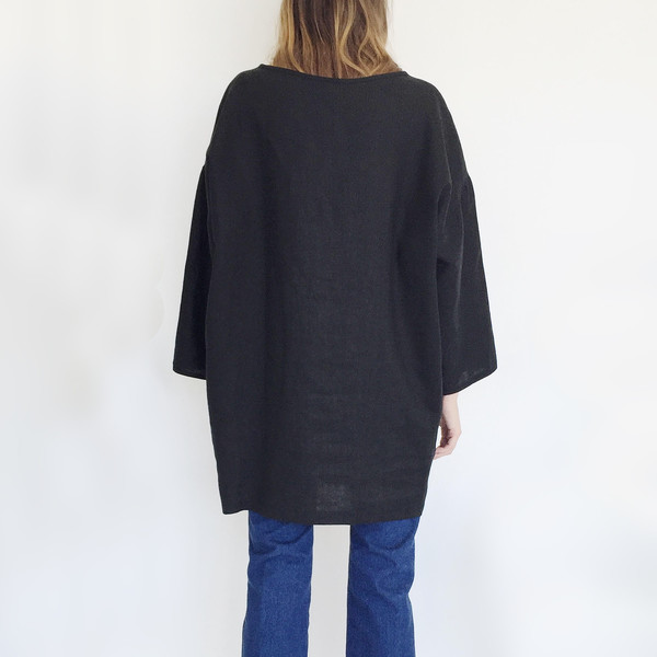LLOYD Black Linen Tunic LLOYD Black Linen Tunic