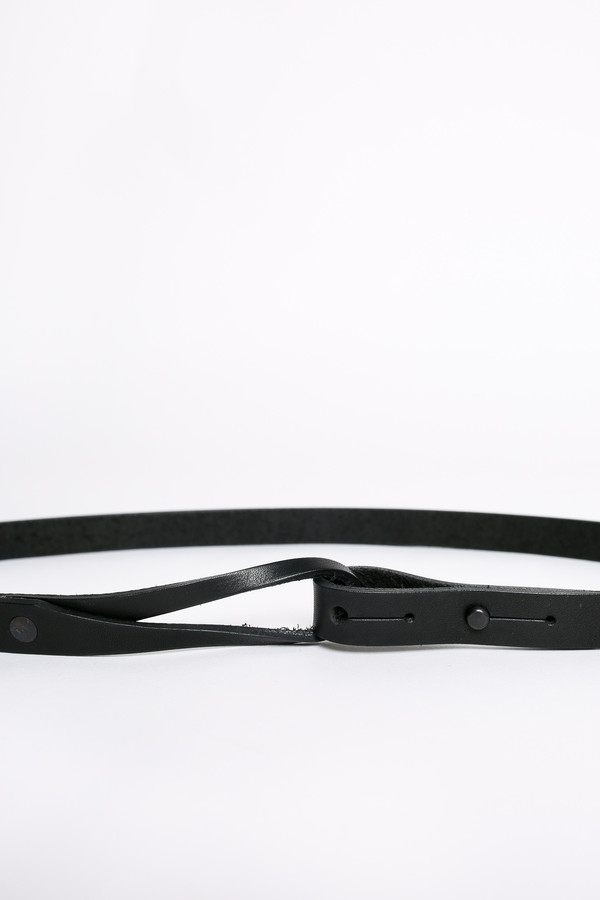 Map of Days Skinny loop belt in black Map of Days Skinny loop belt in black