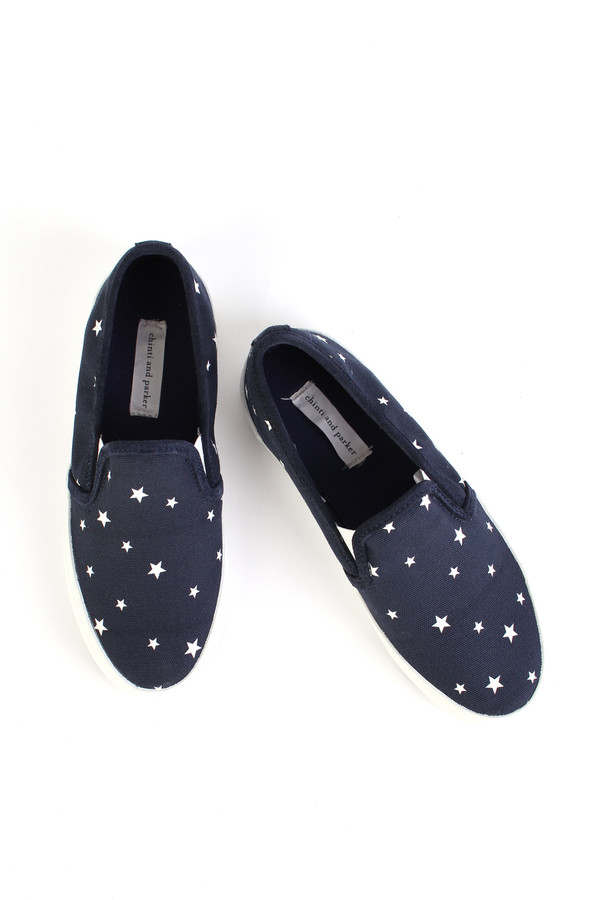 Chinti and Parker Slip on sneaker in star print Chinti and Parker Slip on sneaker in star print