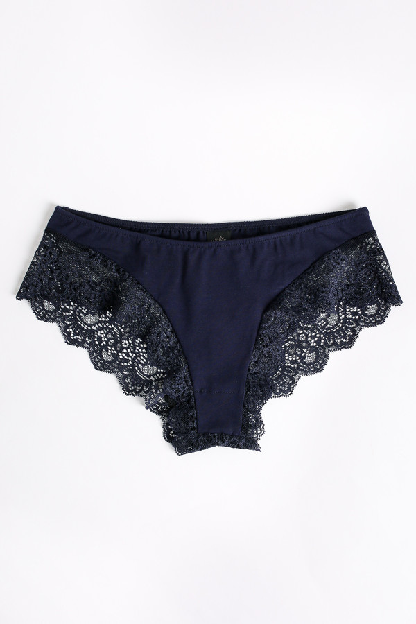 Only Hearts So fine hipster with lace back in navy Only Hearts So fine hipster with lace back in navy