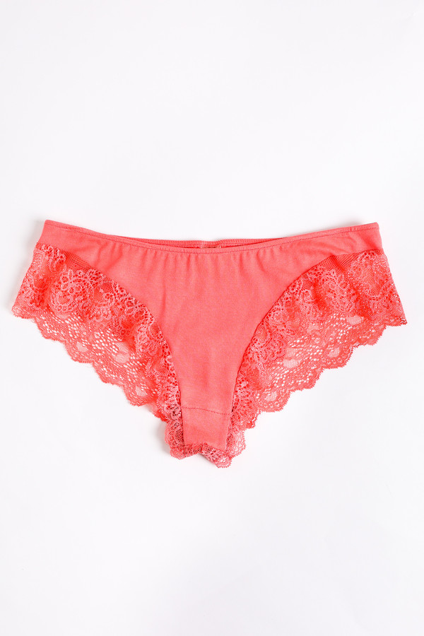 Only Hearts So fine hipster with lace back in papaya Only Hearts So fine hipster with lace back in papaya