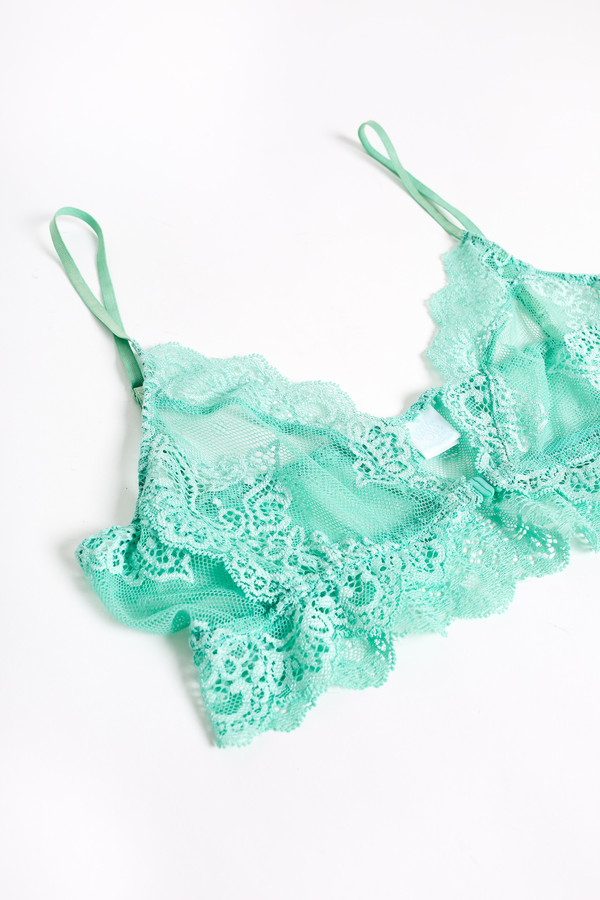 Only Hearts So fine lace bralette in minty Only Hearts So fine lace bralette in minty