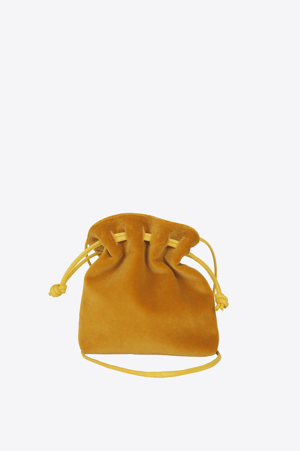 Clare V. Petit henri handbag in goldenrod velvet Clare V. Petit henri handbag in goldenrod velvet