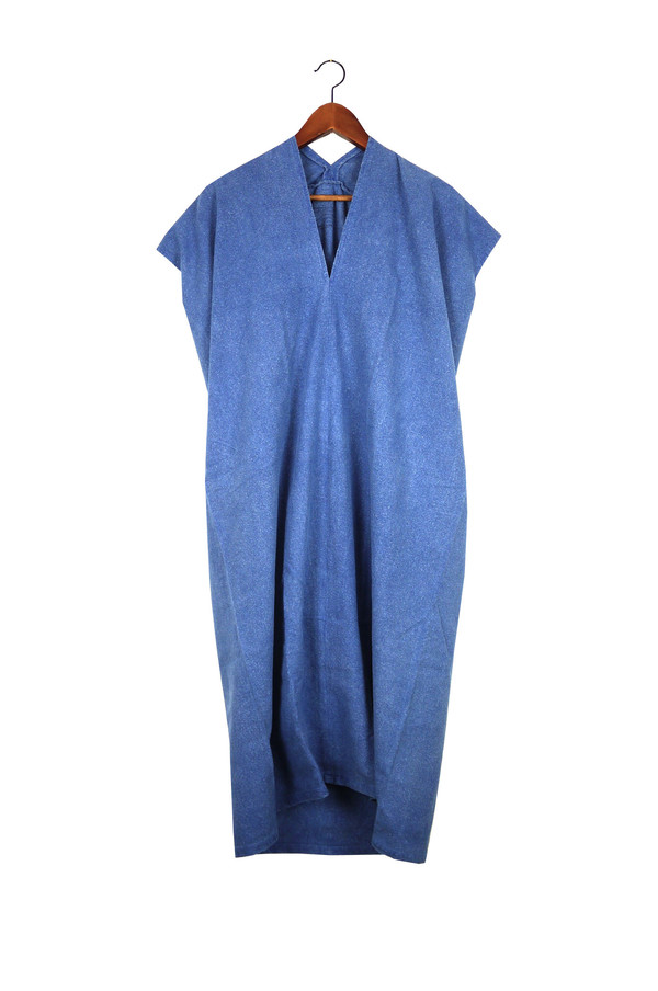 Miranda Bennett Everyday Dress, Oversized, Indigo Silk Noil Miranda Bennett Everyday Dress, Oversized, Indigo Silk Noil